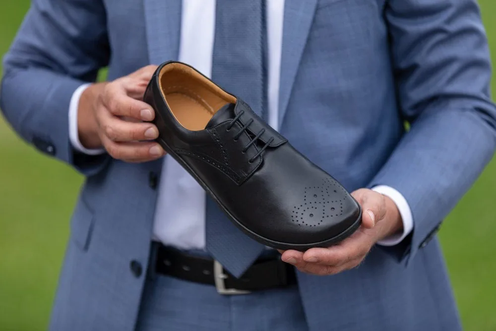Полуботинки для женщин и мужчин ZAQQ PEAQ Brogue Black (чёрный цвет), фото 4