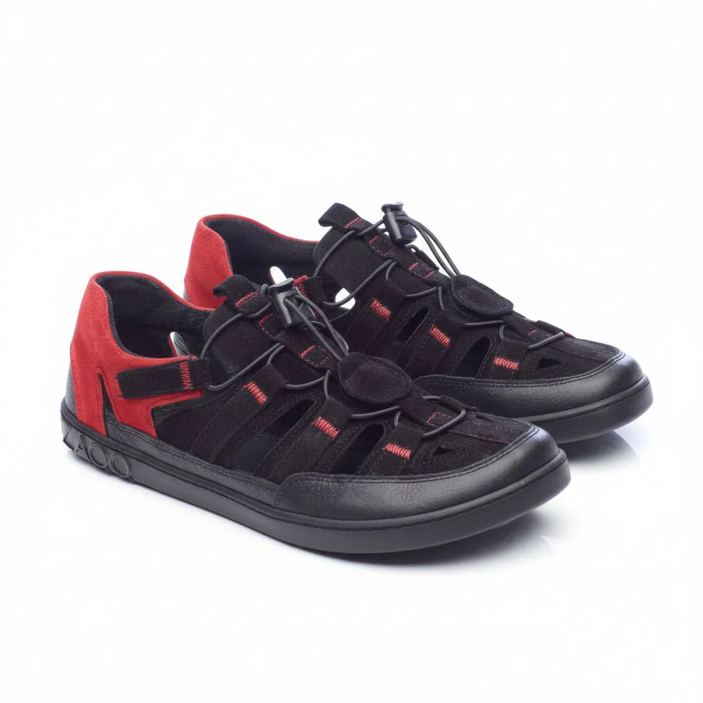 Сандалии для женщин и мужчин ZAQQ QERRY Black Red (красный цвет) — фото 1 из 29