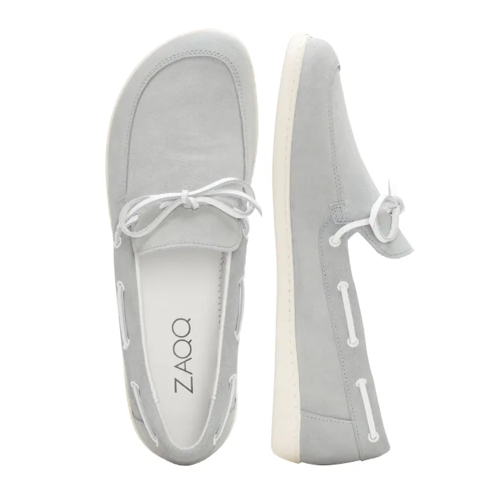Мужские мокасины ZAQQ QEA Velours Lightgrey (светло-серый цвет), фото 3