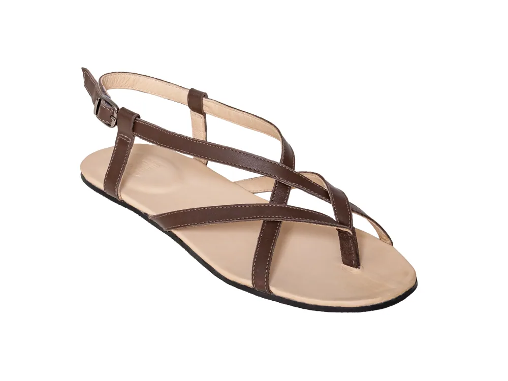 Женские кожаные сандалии Sole Runner Rhea, тёмно-коричневые, фото 5