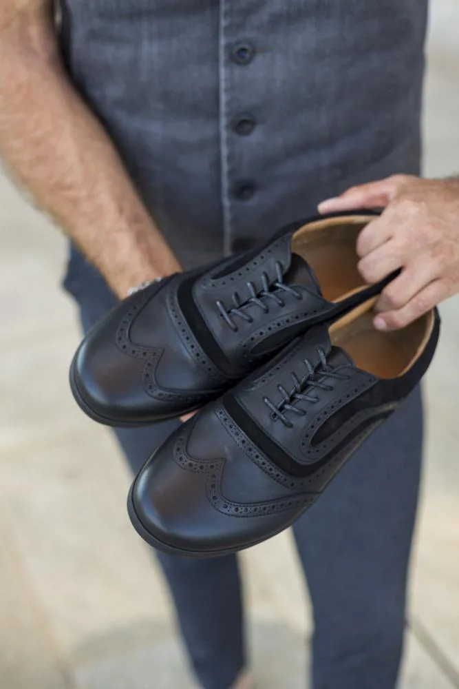 Мужские туфли ZAQQ BRIQ Brogue Deep Black (чёрный цвет), фото 5