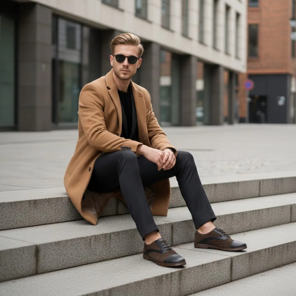 Мужские туфли ZAQQ QENTLE Dark Brown (тёмно-коричневый цвет), фото 5