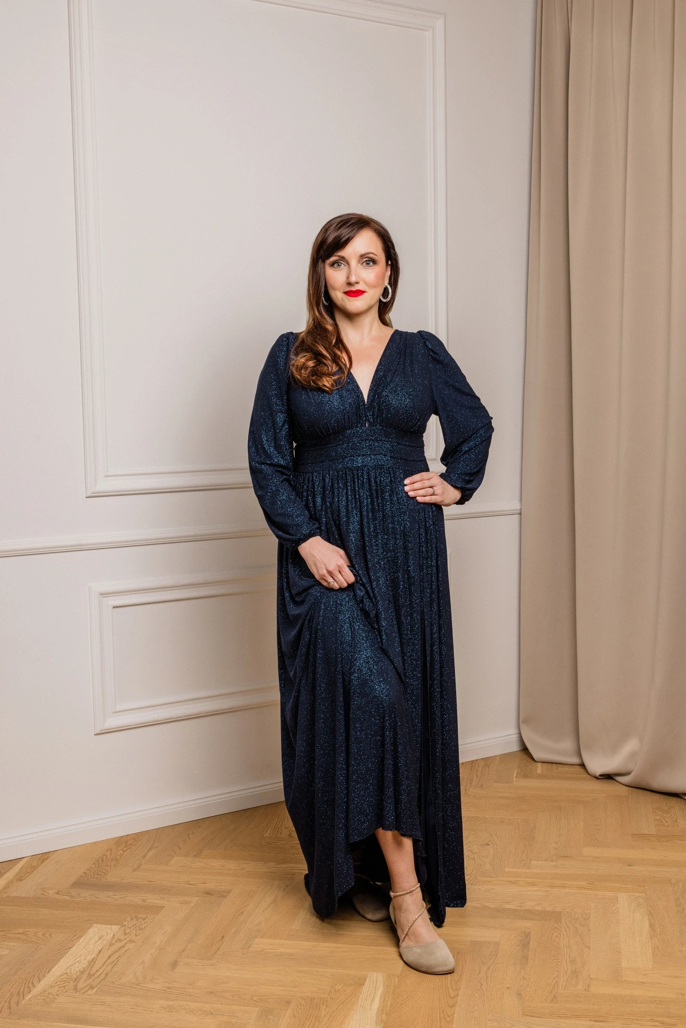 Босоногие сандалии Shapen ORCHID GLAMOUR — бежевый (бархат) · широкая колодка, фото 3