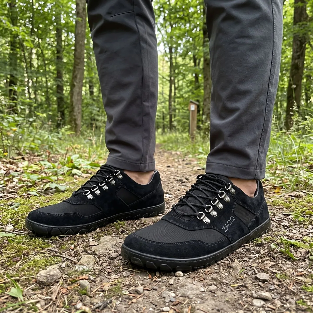 Походные полуботинки ZAQQ HIQE Low Black Waterproof, фото 7