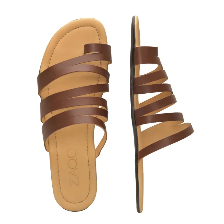 Женские сандалии ZAQQ FLAQE Dark Brown, фото 3