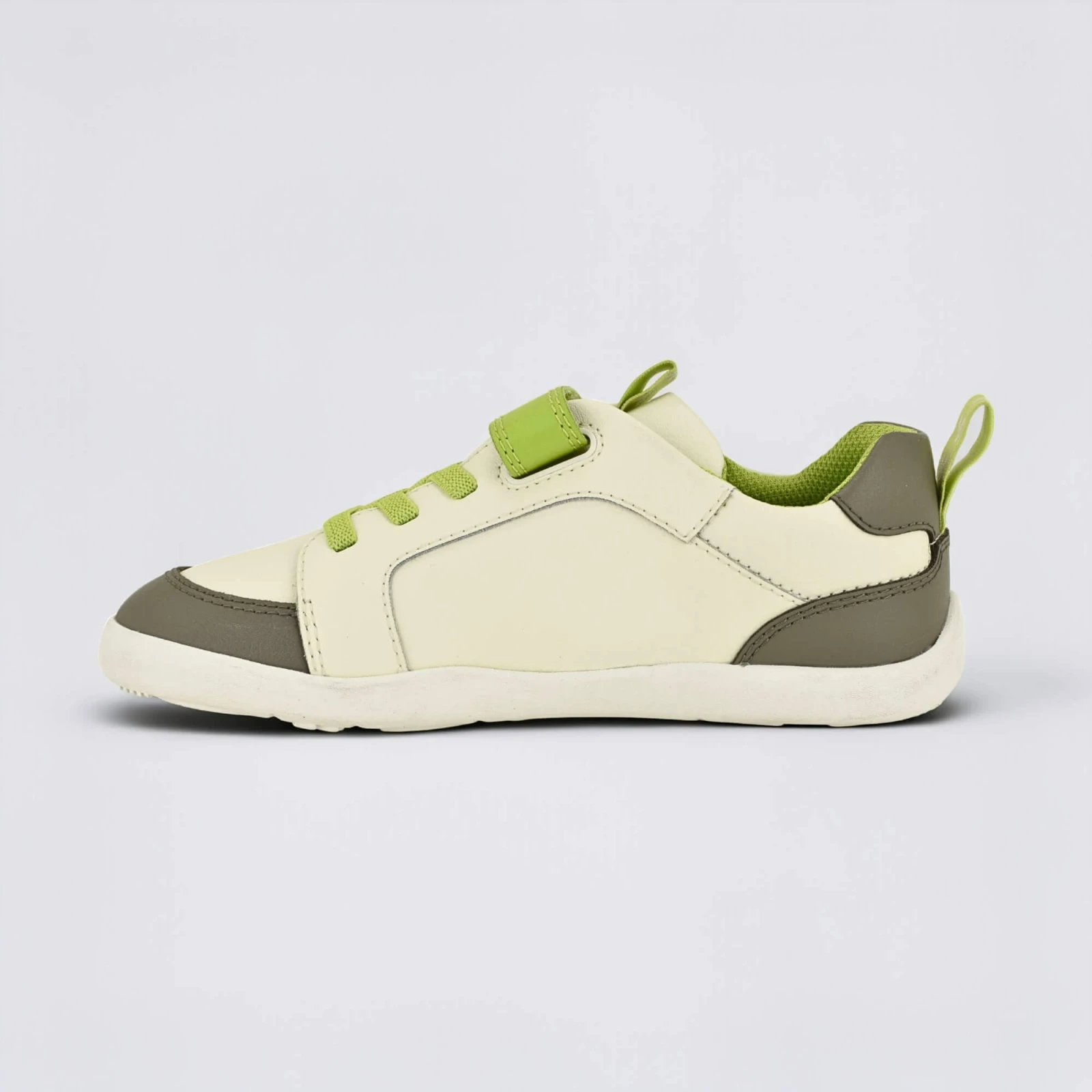 Кроссовки BGreater All Leather Lev — серый с лаймовым, фото 4