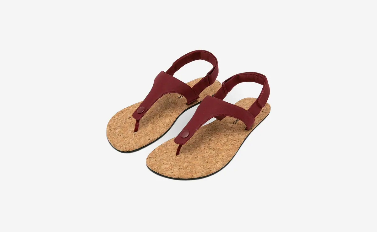 Босоногие сандалии Feelgrounds Seaside Twill — бордовый, фото 2