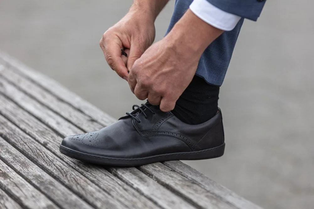 Полуботинки для женщин и мужчин ZAQQ PEAQ Brogue Black (чёрный цвет), фото 7