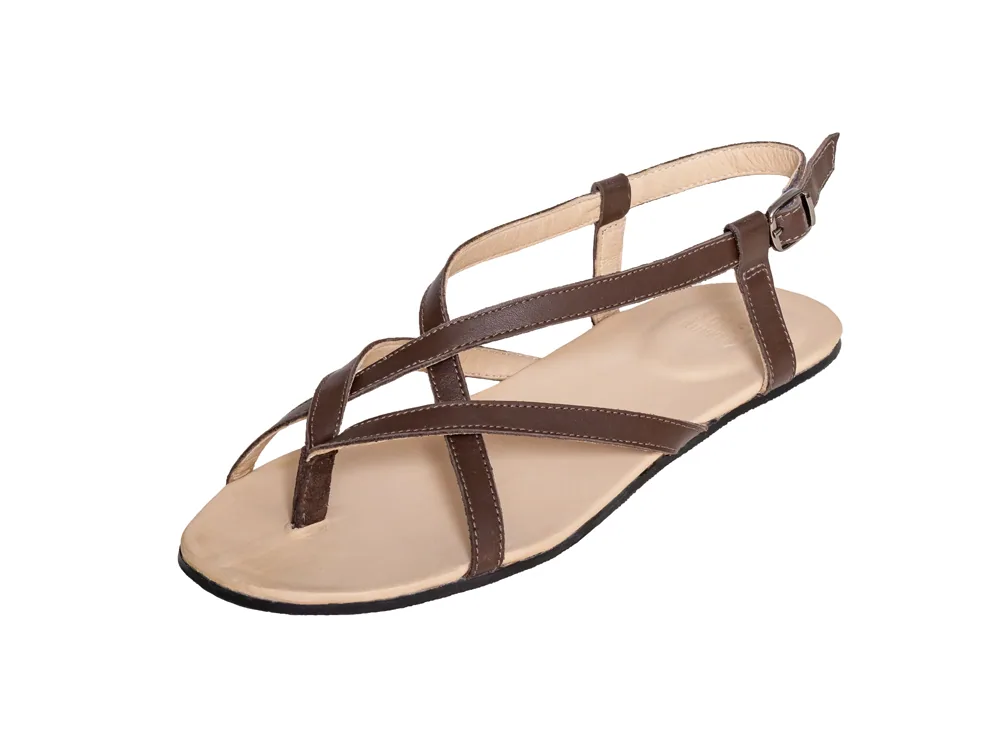 Женские кожаные сандалии Sole Runner Rhea, тёмно-коричневые, фото 4