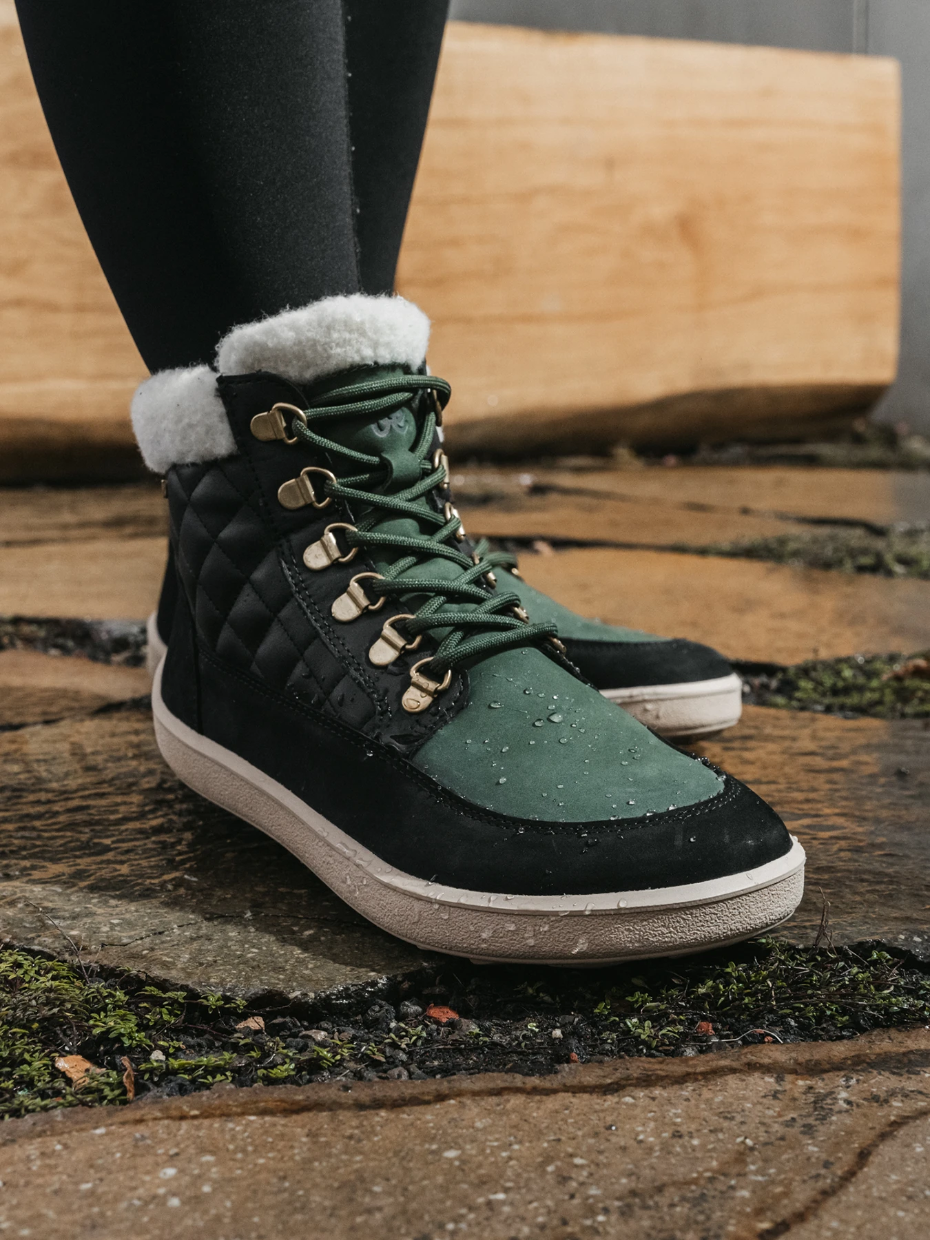 Босоногие ботинки Be Lenka Olivia - чёрный и тёмно-зелёный, фото 2