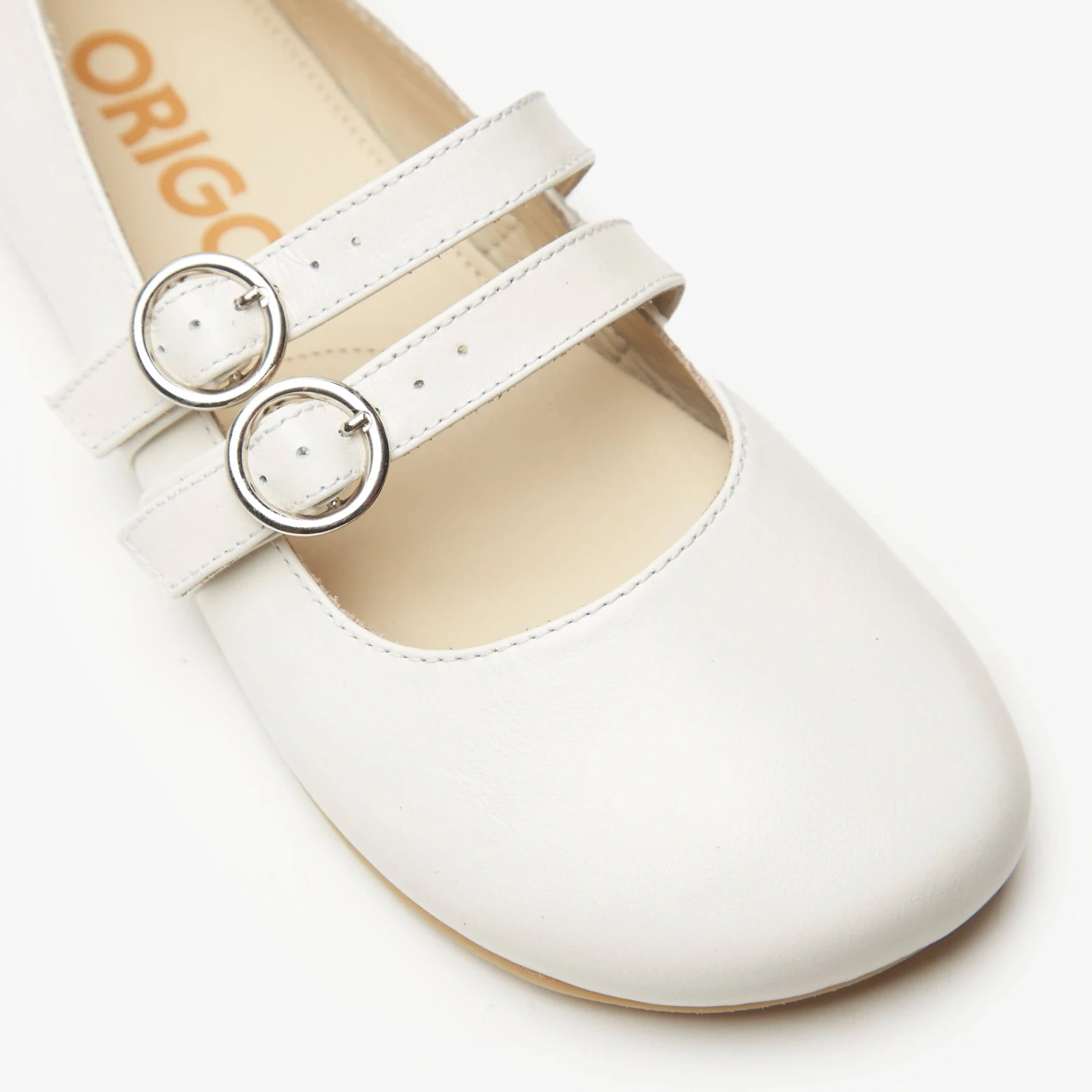 Босоногие туфли Origo Double Strap Mary Jane — лаковый меловой, фото 2