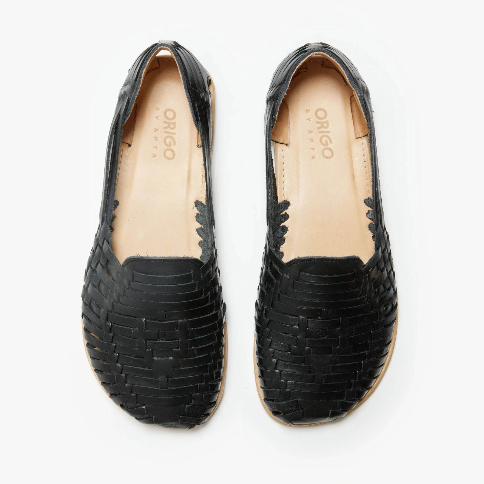 Босоногие сандалии Origo Huarache Slip-On Wide by Anya — чёрный, фото 2