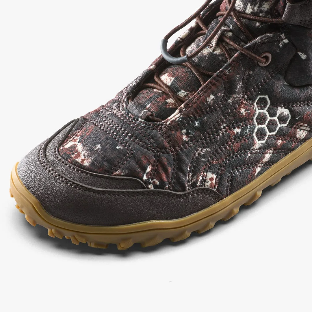 Ботинки Vivobarefoot Tracker Tova Mid — мужская модель, серо-коричневый с узором, фото 6
