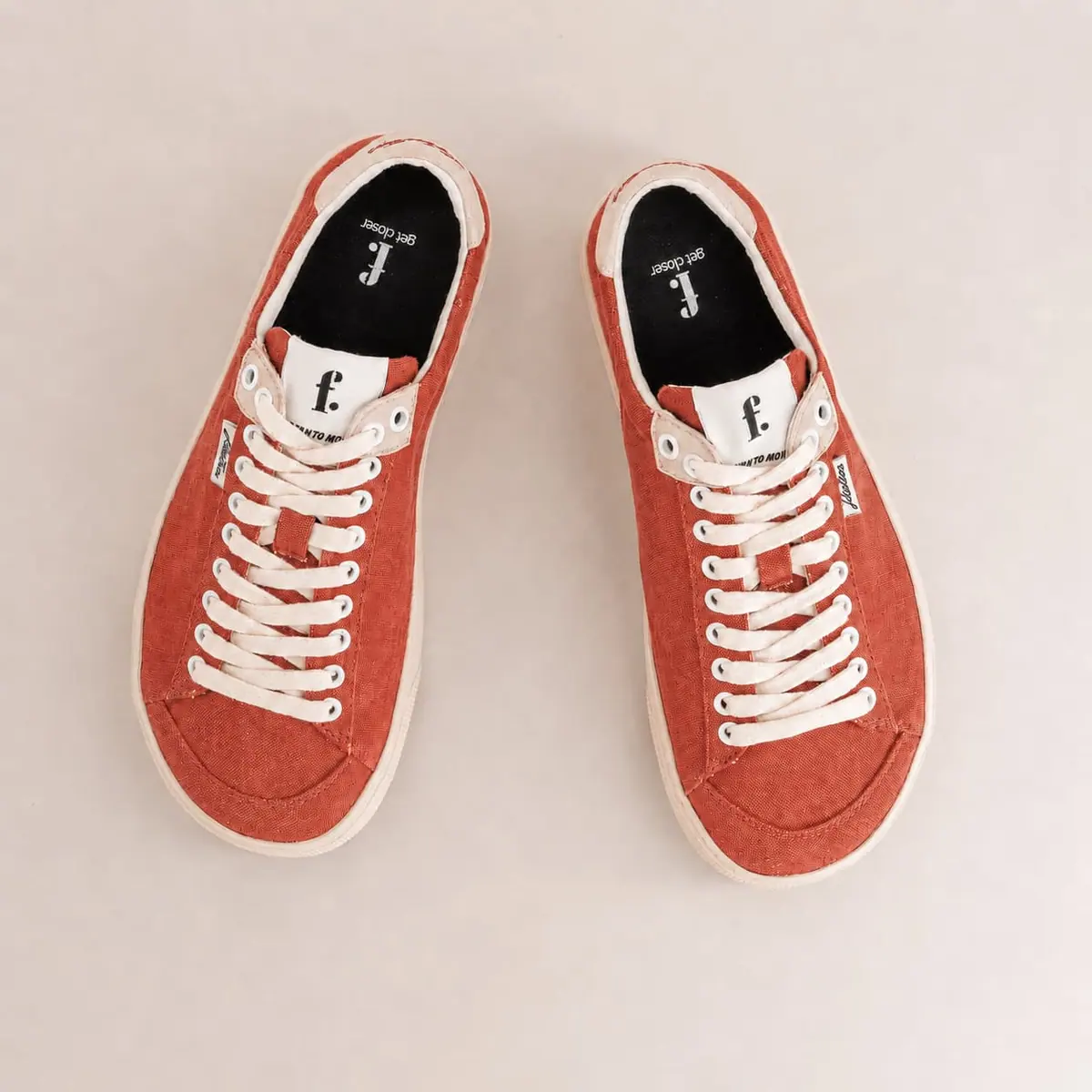 Босоногие кроссовки Fleeters Peach — коньячный канвас, фото 7
