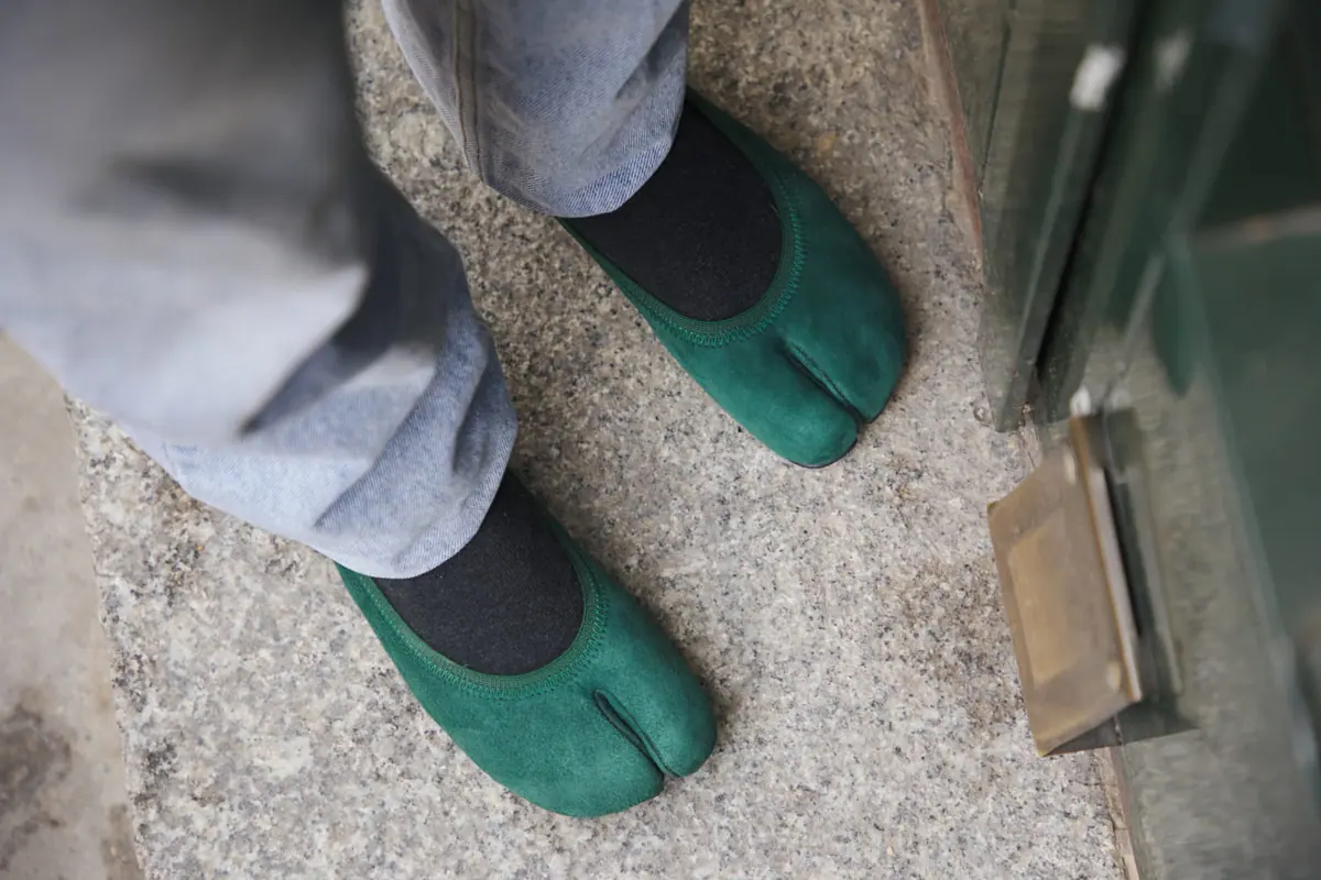 Босоногие балетки таби Libertas Barefoot Tabi — зелёный, фото 6