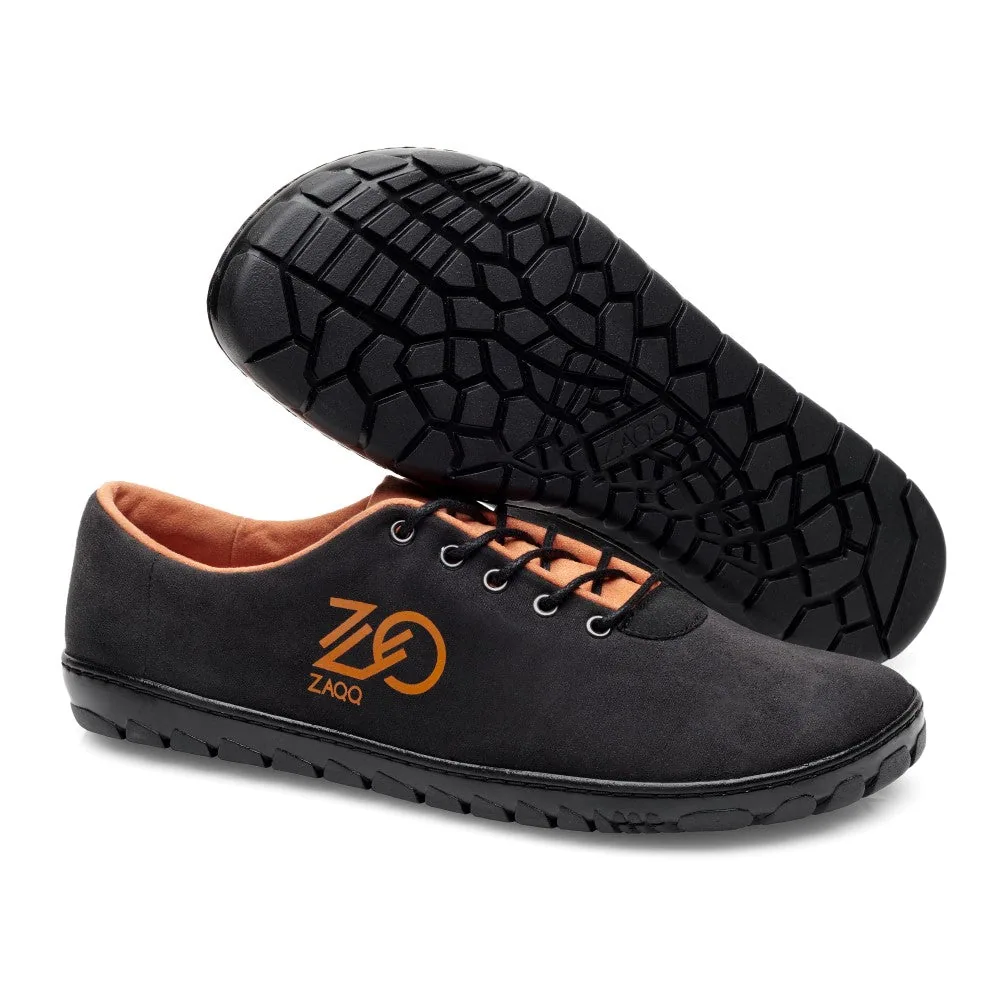 Кроссовки для женщин и мужчин ZAQQ QARO Black Orange (чёрные с оранжевыми деталями), фото 2