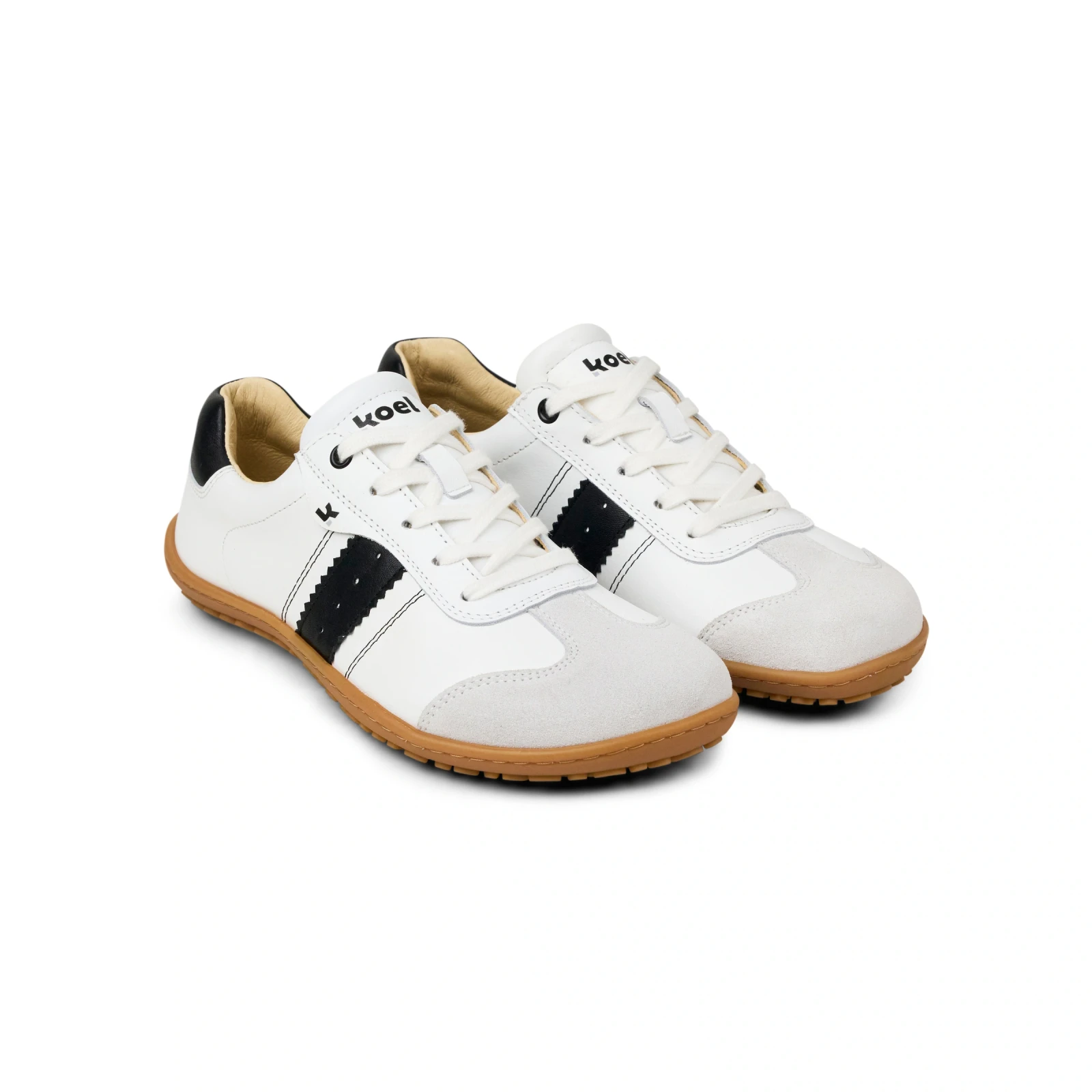 Кроссовки Koel ILA Napa Suede 3.0 — молочный и чёрный, фото 2