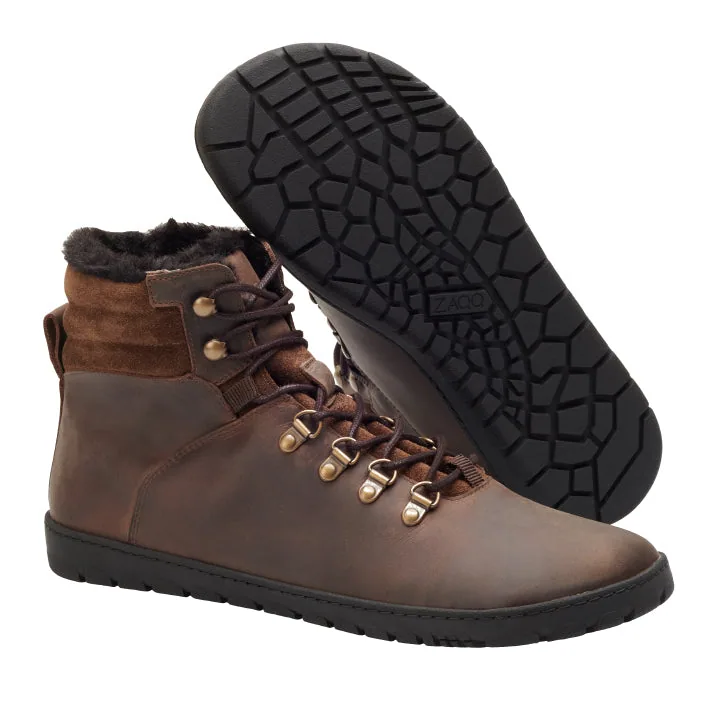 Мужские ботинки ZAQQ QRAC Dark Brown Waterproof (тёмно-коричневые), фото 2